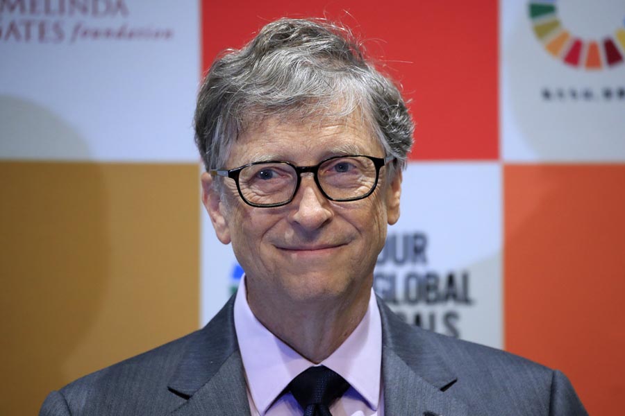 epa07152437 Bill Gates, co-Chairman of the Bill & Melinda Gates Foundation, attends a press conference in Tokyo, Japan, 09 November 2018. The Japan Sports Agency and the Bill and Melinda Gates Foundation announced a new partnership to utilize the momentum of the Olympic and Paralympic Games Tokyo 2020 to increase awareness of the Sustainable Development Goals (SDGs) with the launch of the 'Our Global Goals' campaign in 2019.  EPA/FRANCK ROBICHON